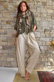 Lindin Linen Blend Dart Barrel Pant Washed Sandstone